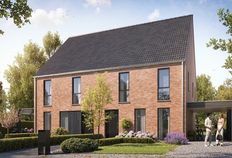 Landelijke, halfopen nieuwbouwwoningen met 3 slaapkamers en tuin
